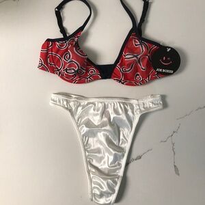 Joe Boxer Bra 36 A and Victoria’s Secret S Thong 2 Piece Set